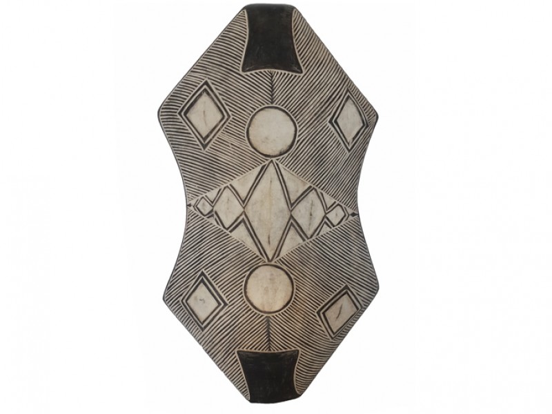 Carved Wood Shield - Oblong 2 Carved Wood Shield - Oblong 2